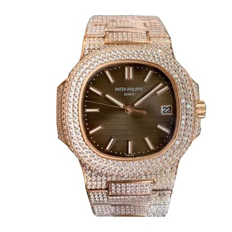 replica iced out patek philippe nautilus|Patek Philippe full diamond price.